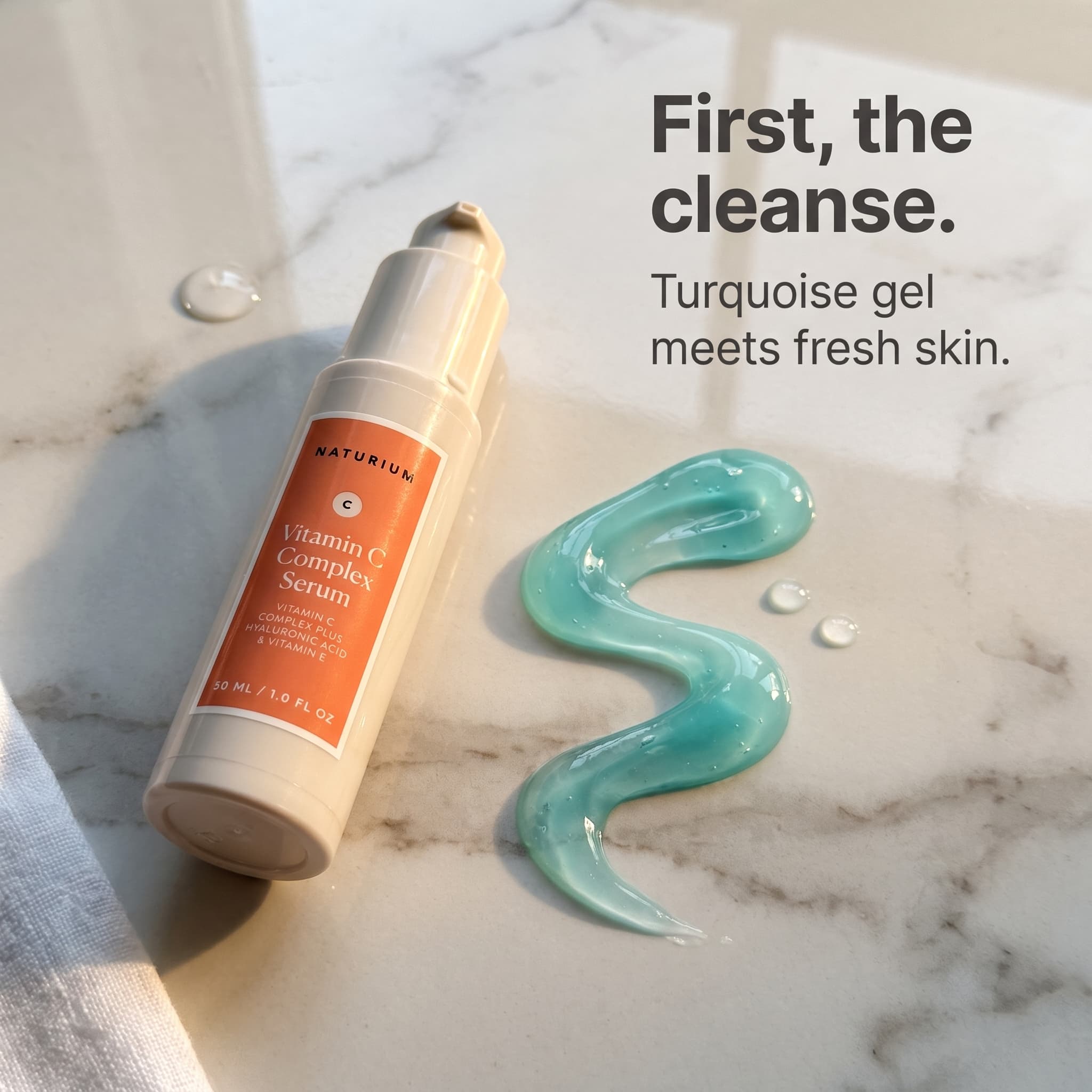 Skincare carousel ad generated with MessCube, frame 2 of 4